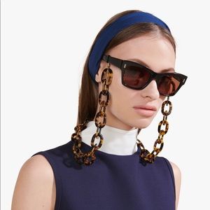 Staud Tortoise Sunglasses Chain